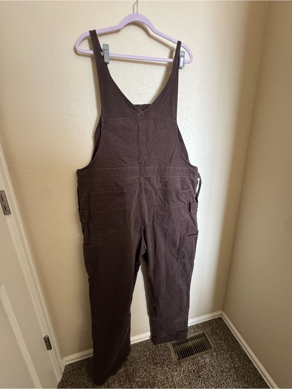 Y2K Carhartt Double Knee Ashland Dark Brown Bib Overalls ~ Size XXL Tall - Picture 6 of 6